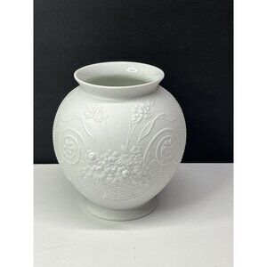 Vintage Kaiser German Bisque Porcelain Floral Vase (1967-1970)